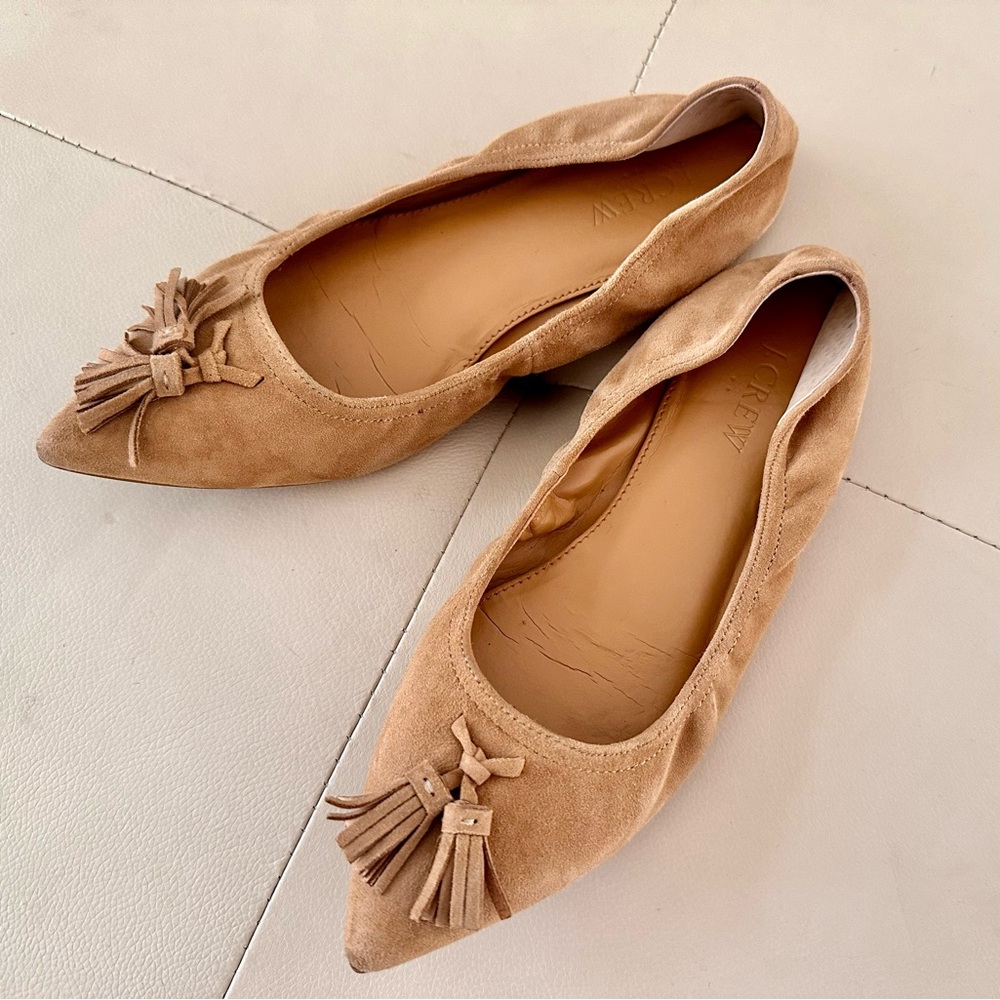 Women’s Suede Leather Flats by JCrew